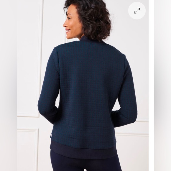 TALBOTS QUILTED RIB TRIM BOMBER JACKET size medium - Picture 2 of 10